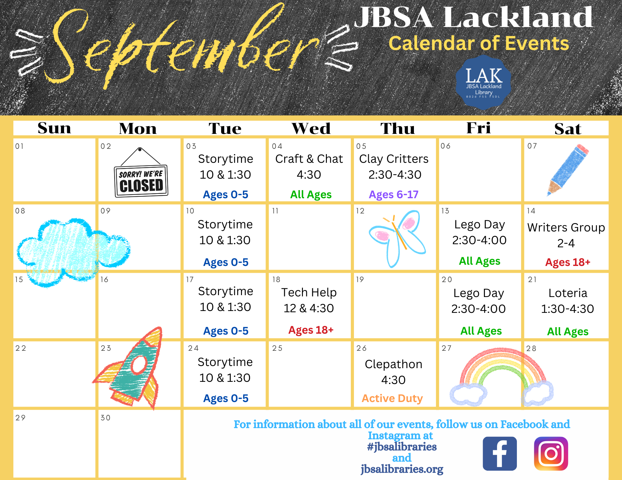 September Calendar of Events 