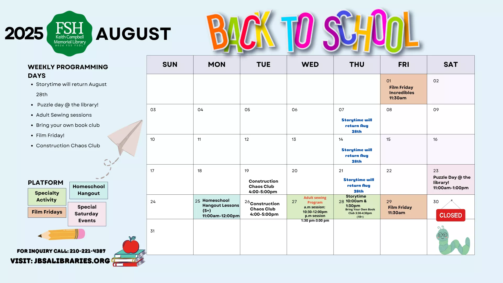 August Calendar