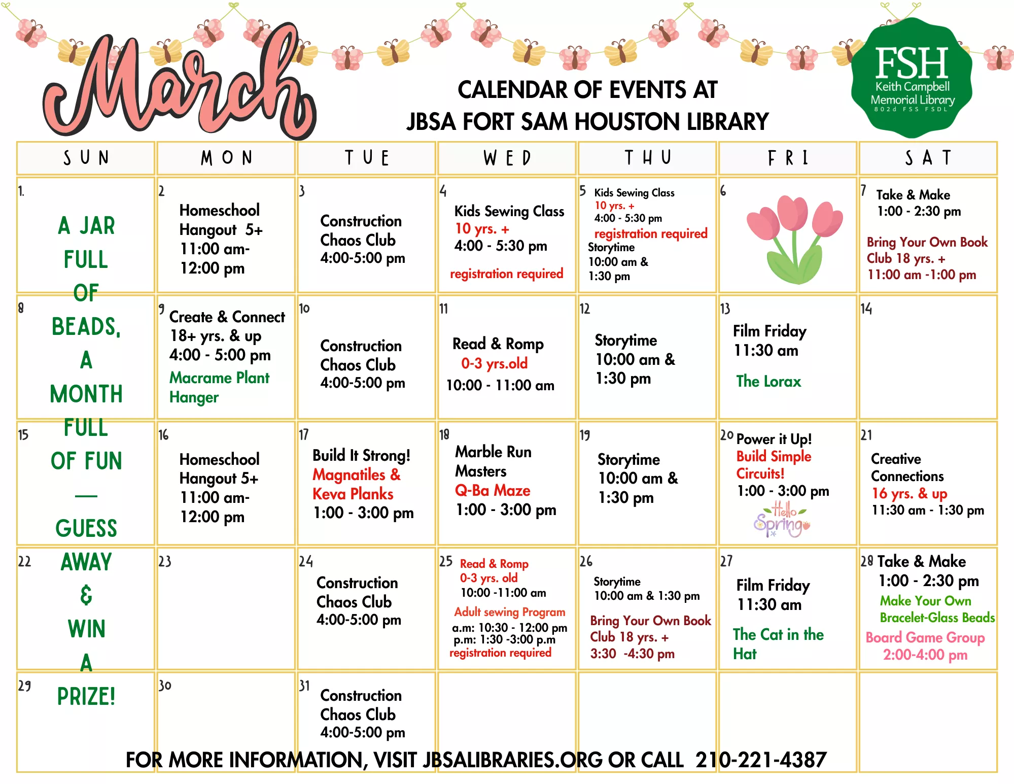 Calendar of Events