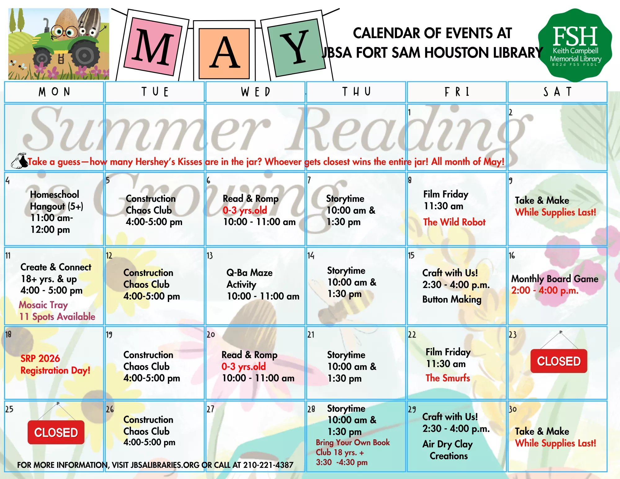May Calendar of Events