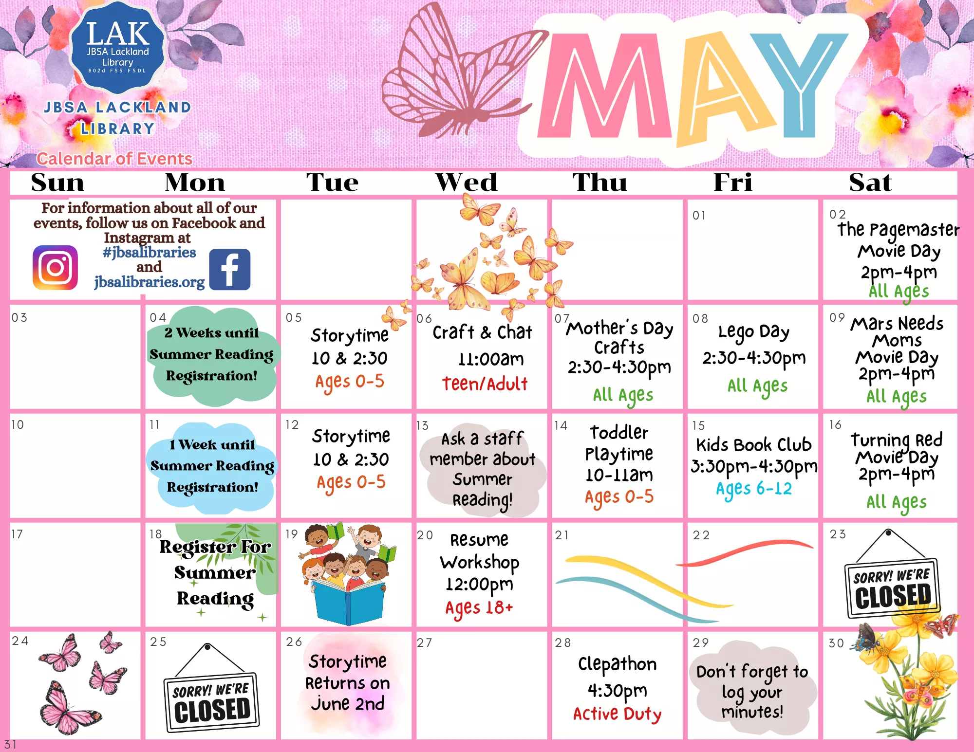 monthly events