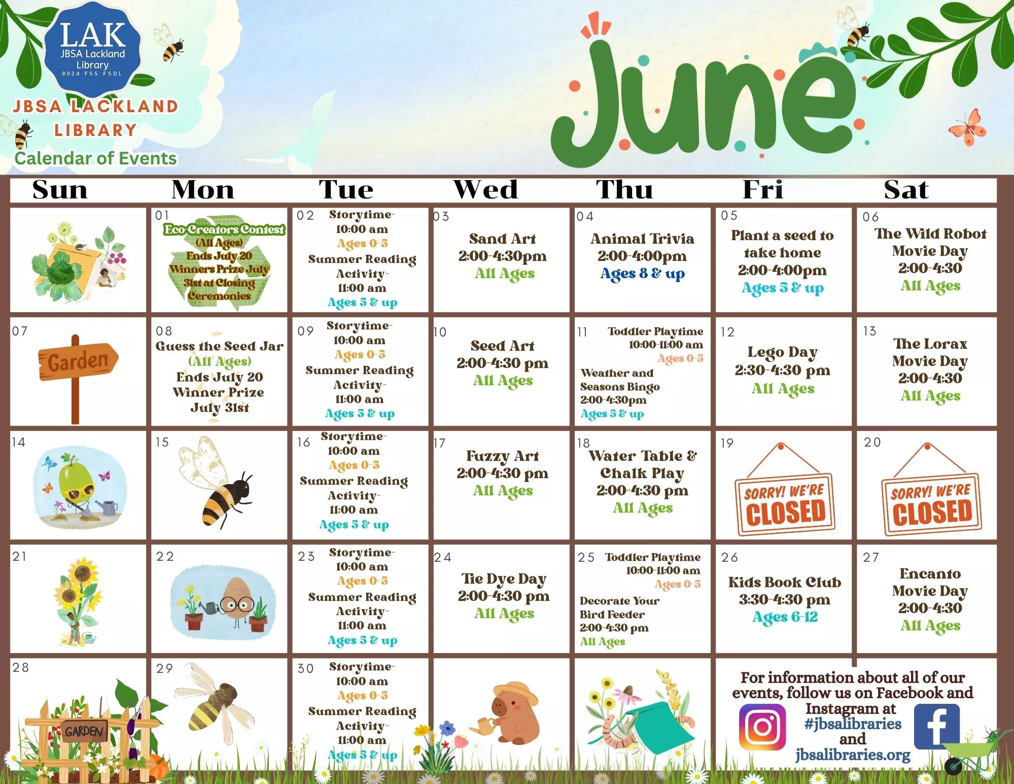 June Calendar of Events