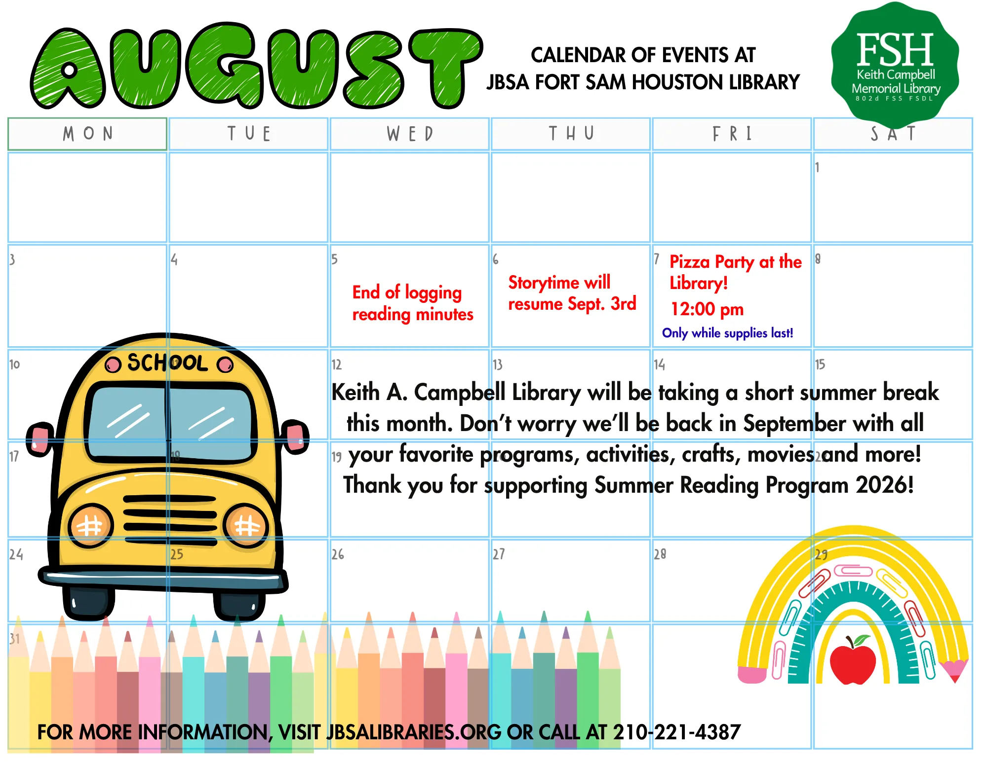 August Calendar