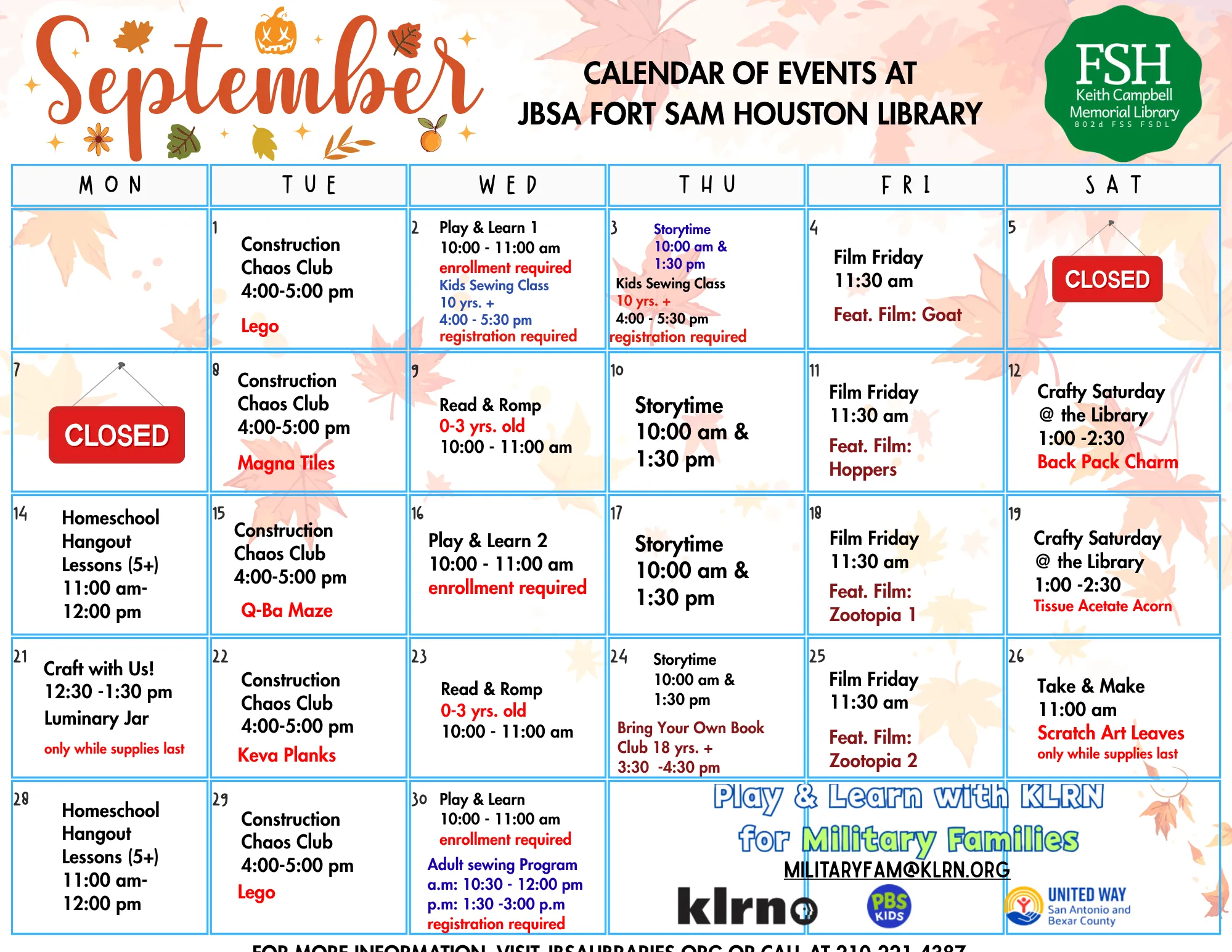 Sept Calendar